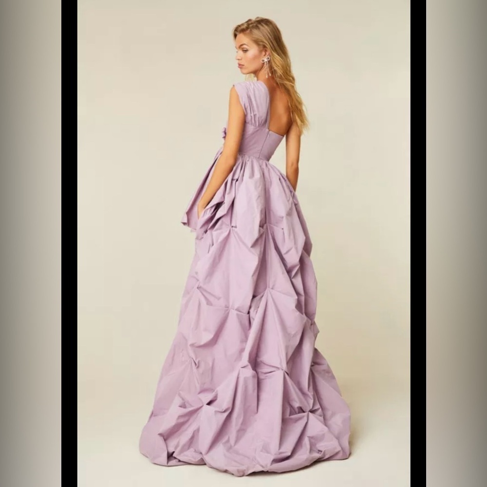 LoveShackFancy Adair High Low Taffeta Maxi Dress In Purple Size 12/XL Prom - Picture 10 of 10